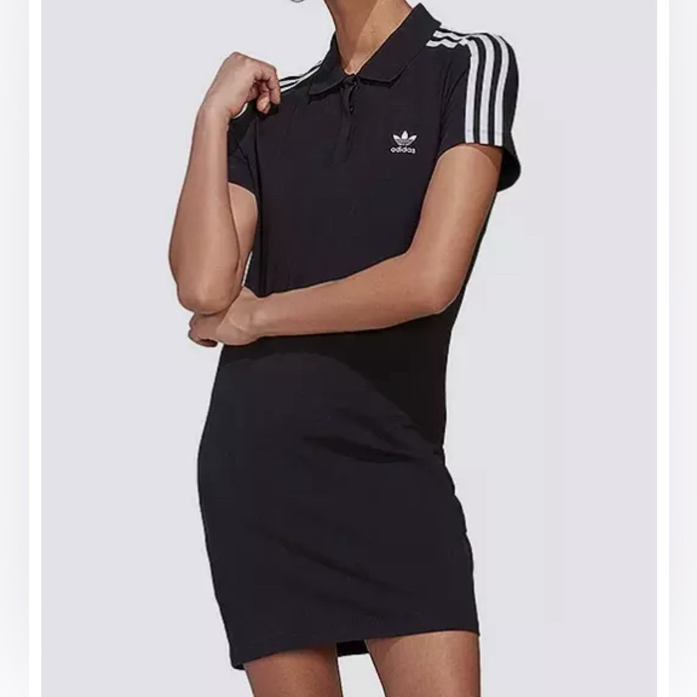 ADIDAS ORIGINALS 3 STRIPES POLO SHIRT DRESS